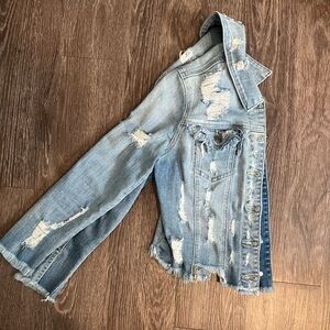 CELLO DISTRESSED DENIM JACKET